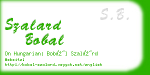 szalard bobal business card